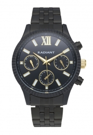 WATCH ALPHA 44,5MM BLACK DIAL BLACK BRACELET