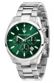 WATCH MASERATI ATTRAZIONE 43MM MULT GREEN DIAL BR SS R8853151011