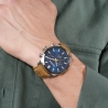 Henniker II Blue Dial Brown Leather