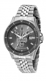 WATCH SFIDA 44MM 3H GUN DIAL SS BR