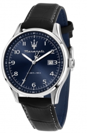 WATCH SORPASSO 42MM 3H BLUE DIAL BLACK STRAP