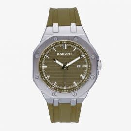 WATCH Reloj Hombre Leonardo Verde Correa Sili