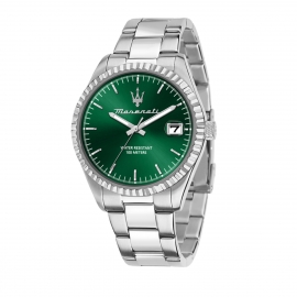 WATCH COMPETIZIONE 43MM 3H GREEN DIAL SS BR