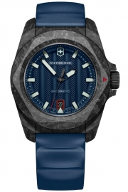 WATCH INOX GENT AUTO CARBON,  BLUE DIAL&RUBBER