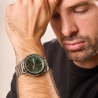 Reloj Hombre Canarias Verde Plateado