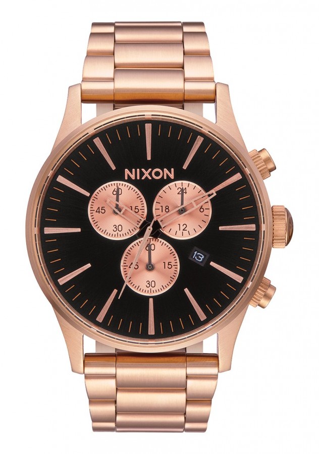 Nixon sentry chrono gold black hotsell