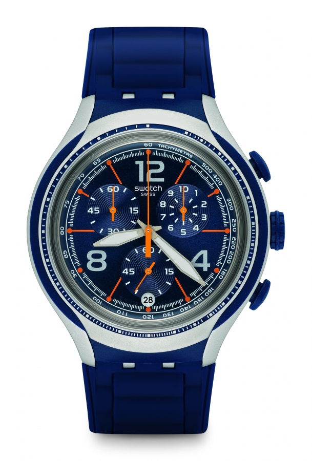 Swatch irony blue online dial