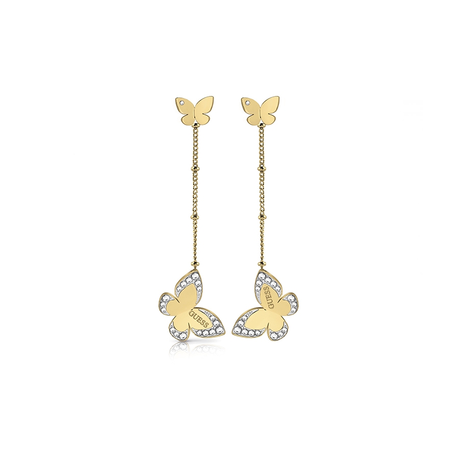 guess love butterfly earrings