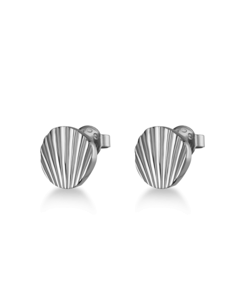 ROSEFIELD JEWELRY SHELL STUD EARRINGS SILVER JSSES-J168