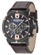 POLICE ARMOR II CHR D.BLUE DIAL D.BROWN STRAP R1471784001