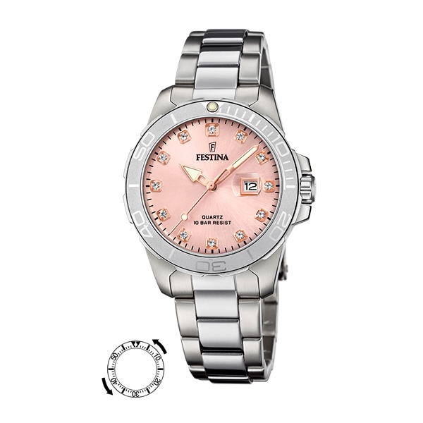 Festina rose gold outlet watch