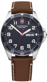 WATCH FIELDFORCE BLUE DIAL, BROWN LEATHER