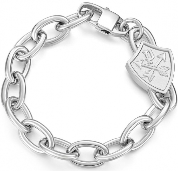 HERITAGE CREST BRACELET SS SHINY 170MM